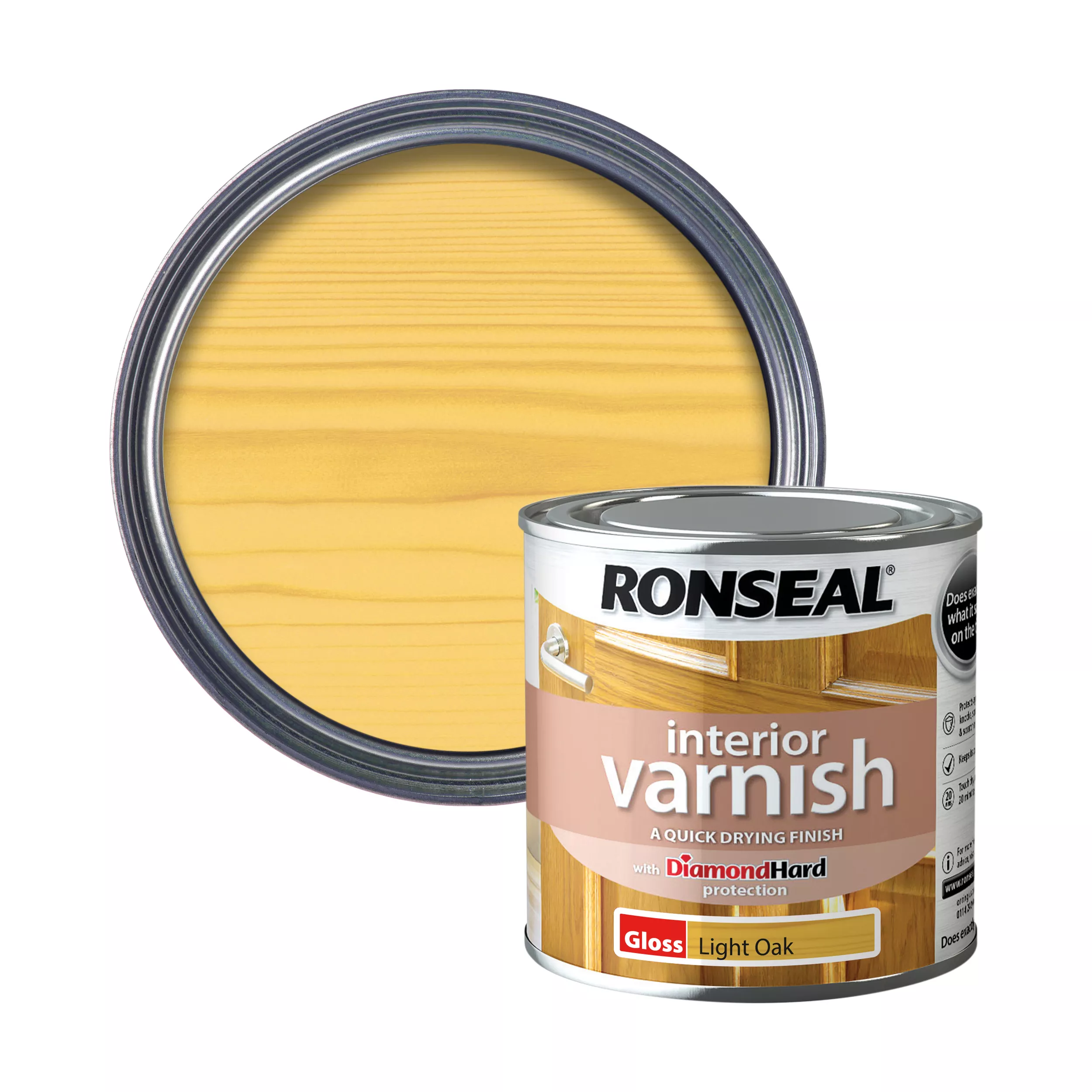 Ronseal Interior Oak Gloss Varnish, 250ml 1 Ronseal Interior Oak Gloss Varnish, 250ml