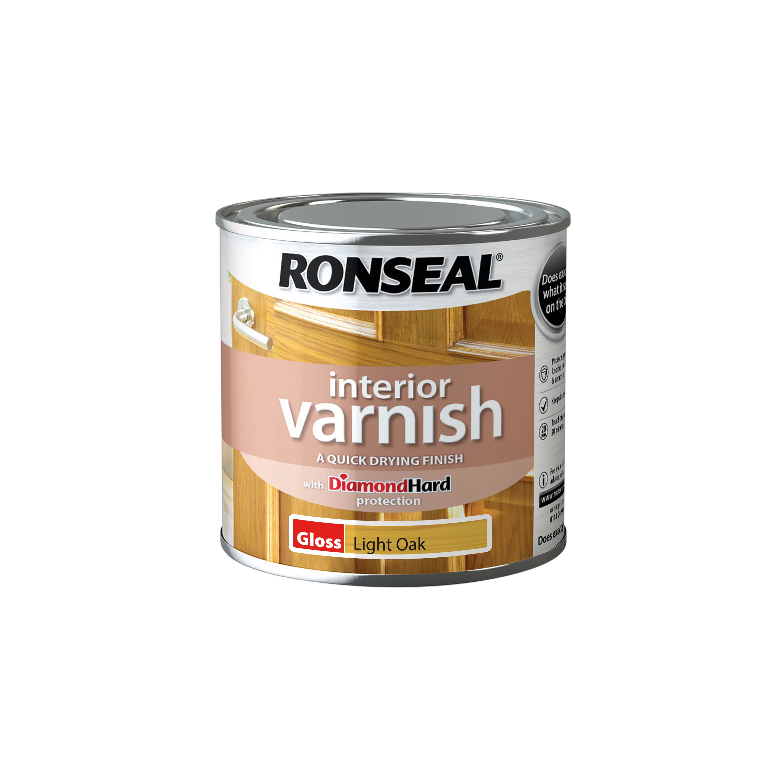 Ronseal Interior Oak Gloss Varnish, 250ml 2 Ronseal Interior Oak Gloss Varnish, 250ml - Image 2