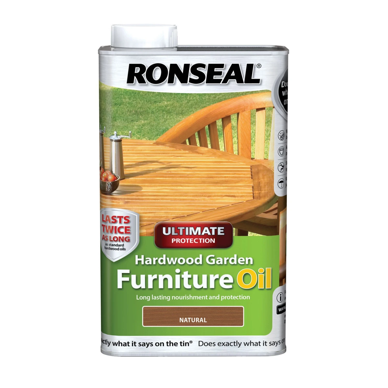 Ronseal Ultimate Natural Furniture Wood Oil, 1L 1 Ronseal Ultimate Natural Furniture Wood Oil, 1L