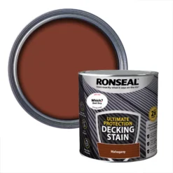 Ronseal Ultimate Protection Rich Mahogany Matt Decking Wood Stain, 2.5L
