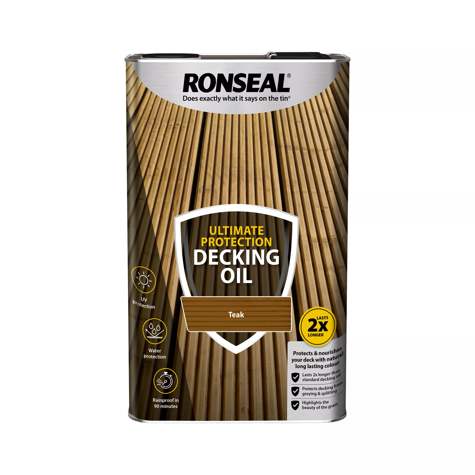 Ronseal Ultimate Teak Decking Wood Oil, 5L 1 Ronseal Ultimate Teak Decking Wood Oil, 5L