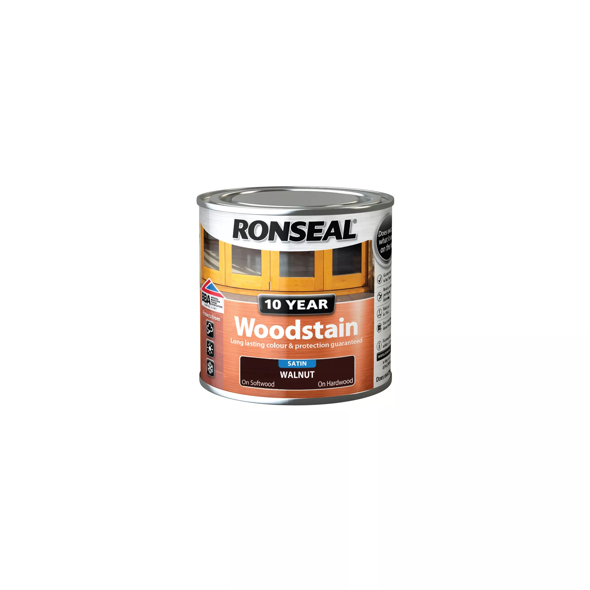 Ronseal Walnut Satin Wood Stain, 250ml 1 Ronseal Walnut Satin Wood Stain, 250ml