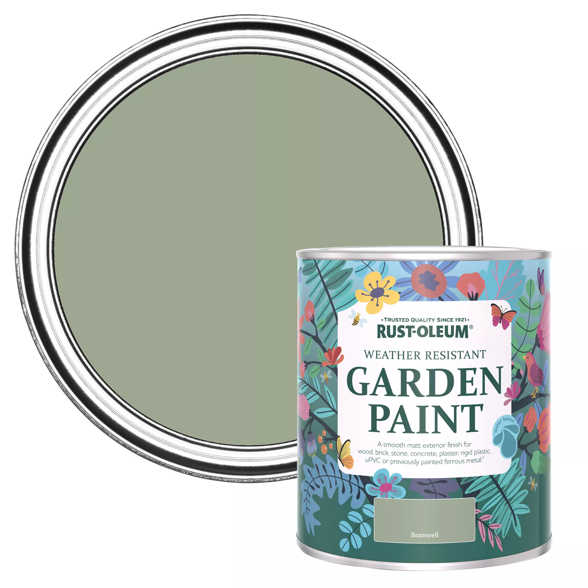 Rust-Oleum Garden Paint Bramwell Matt Multi-surface Garden Paint, 750ml Tin 1 Rust-Oleum Garden Paint Bramwell Matt Multi-surface Garden Paint, 750ml Tin