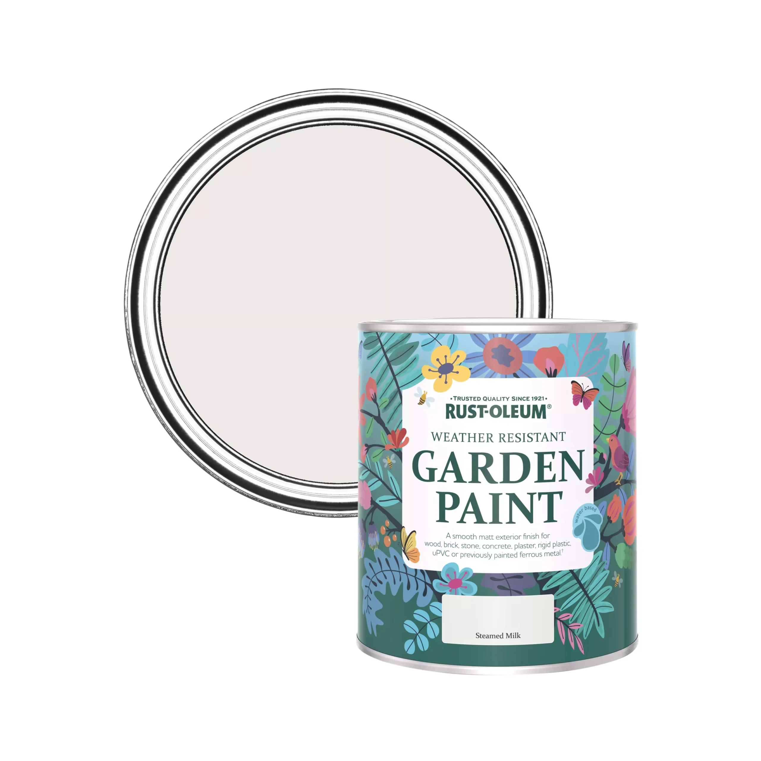 Rust-Oleum Garden Paint Steamed Milk Matt Multi-surface Garden Paint, 750ml Tin 1 Rust-Oleum Garden Paint Steamed Milk Matt Multi-surface Garden Paint, 750ml Tin