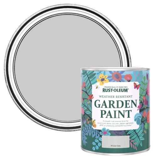 Rust-Oleum Garden Paint Winter Grey Matt Multi-surface Garden Paint, 750ml Tin -Decor Pro Shop rust oleum garden paint winter grey matt multi surface garden paint 750ml tin5013296131759 02c bq
