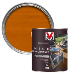 V33 High Performance Light Oak UV Resistant Decking Wood Oil, 5L -Decor Pro Shop v33 high performance light oak uv resistant decking wood oil 5l3153895164429 08c bq
